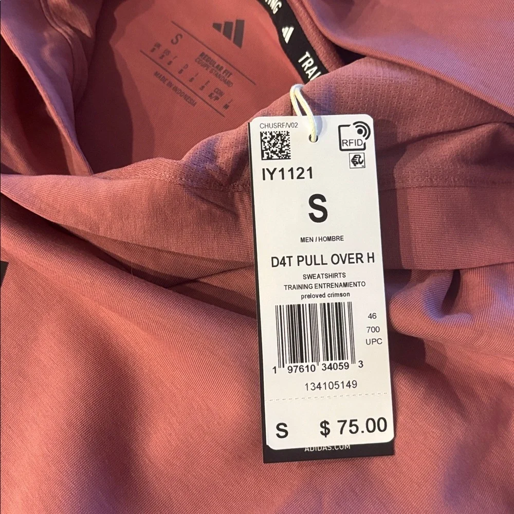 Adidas Red D4T Performance Hoodie, NWT size small